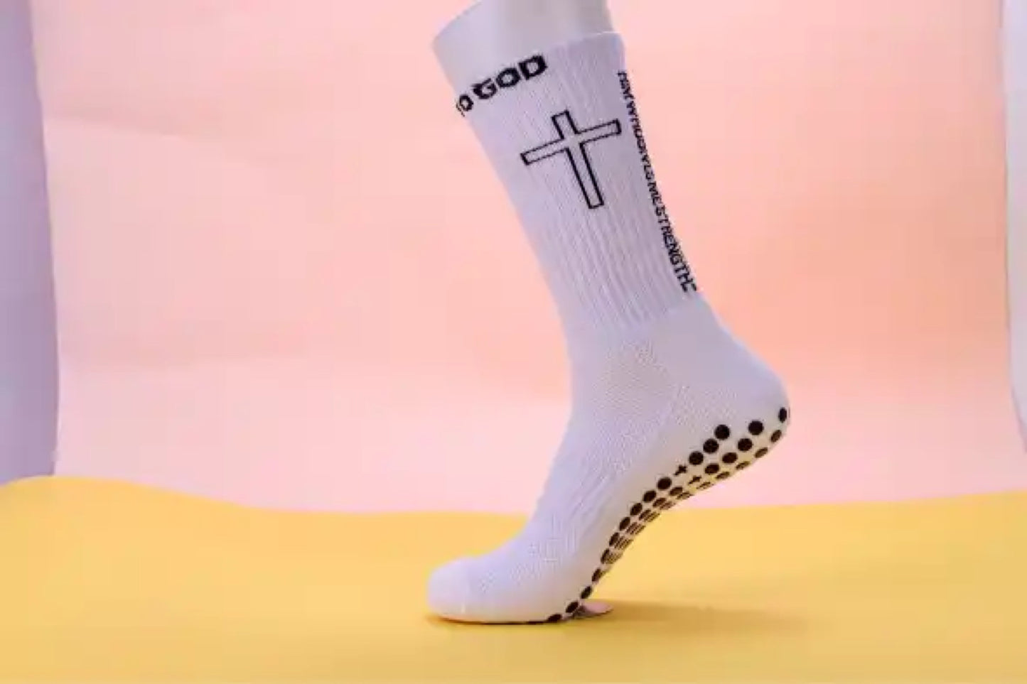 ❌SOLD OUT❌ Glory To God Grip Socks White OG’S